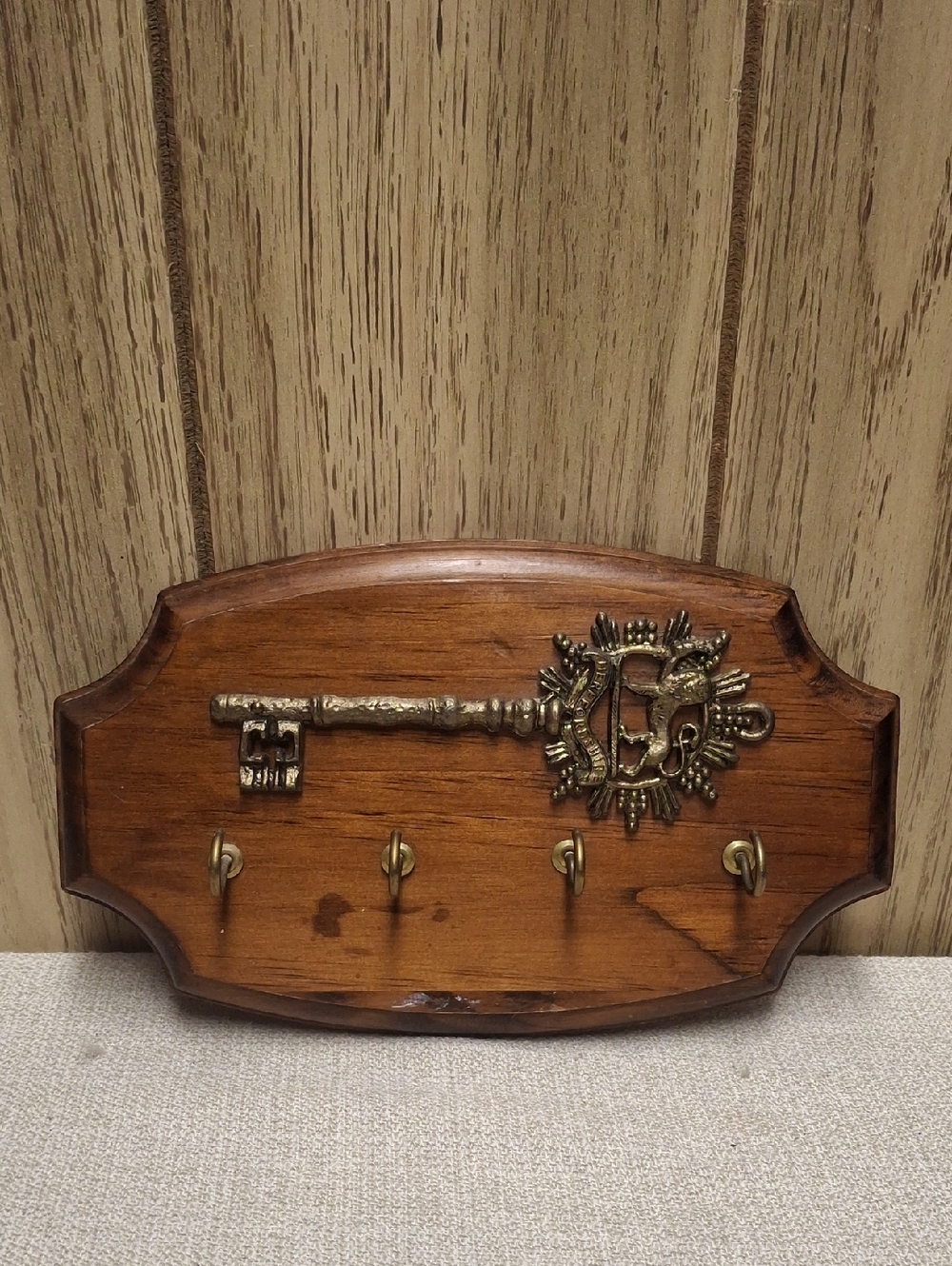 Vintage Brass Key Wall Hook Rack